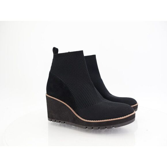 Eileen Fisher Quill Bootie Wedge Knit Slip On Stretchy Platform Size 11 Ankle - Picture 2 of 14